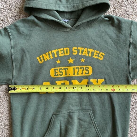 Army green sweatshirt hoodie mens size small United States USA - Picture 3 of 4